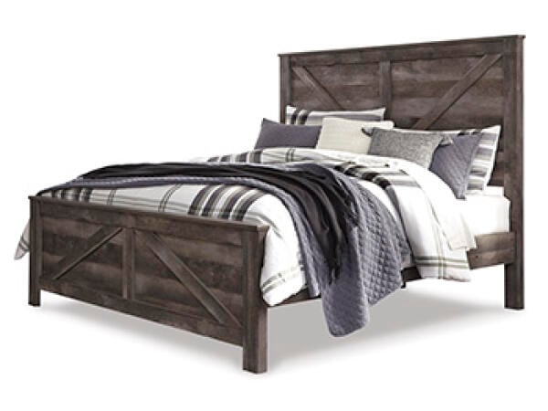 Wynnlow King Crossbuck Panel Bed Beds Ashley Furniture