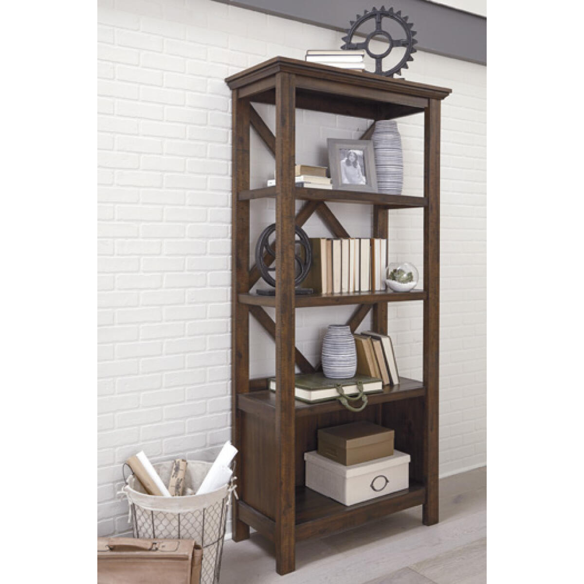 a65cbaf205bb283a361ff65073c9011a Baldridge 75" Bookcase - Image 1