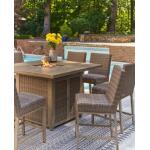 Walton Bridge Outdoor Bar Table with Fire Pit - Image 11