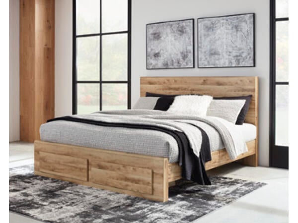 Hyanna Queen Panel Storage Bed Beds Ashley Furniture