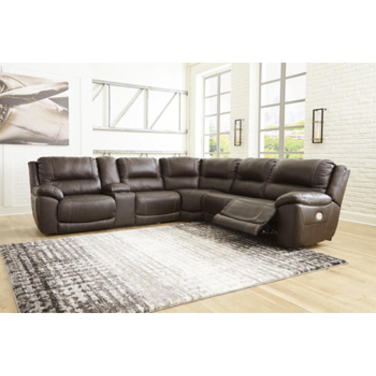 35d39492e83008c5f126ee5a7051f3db Dunleith 6-Piece Power Reclining Sectional - Image 1