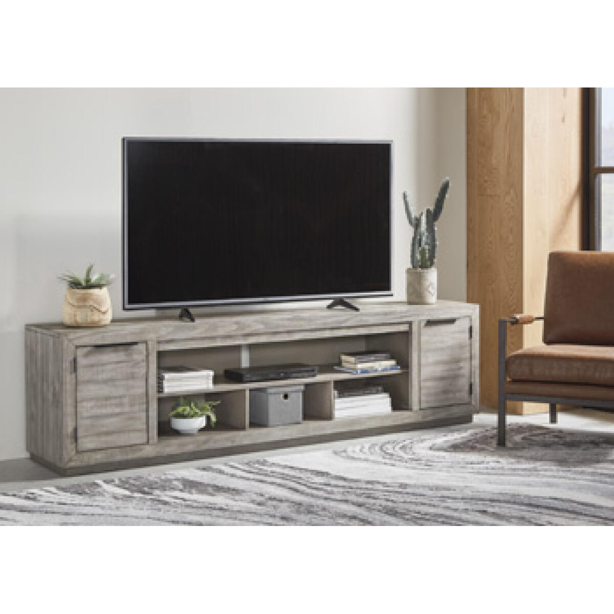 da6abda6b880daba94bace1ac748aeb4 Naydell 92" TV Stand - Image 1