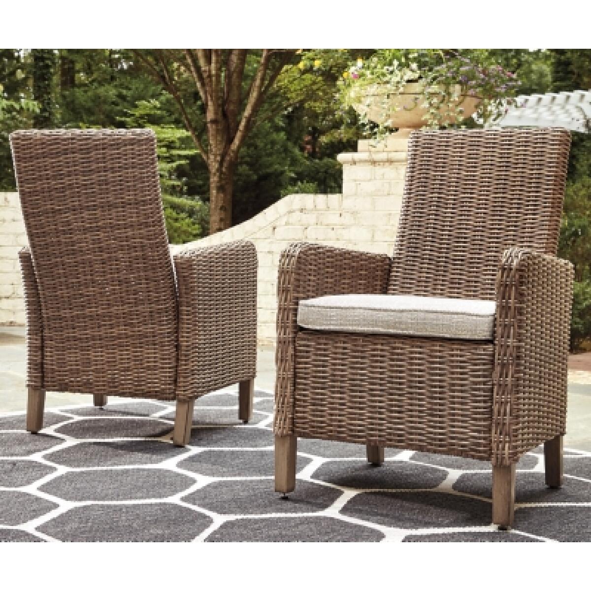Beachcroft Outdoor Arm Chair with Cushion (Set of 2) Outdoor Dining Chairs Ashley Furniture 12