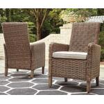 Beachcroft Outdoor Arm Chair with Cushion (Set of 2) Outdoor Dining Chairs Ashley Furniture 21