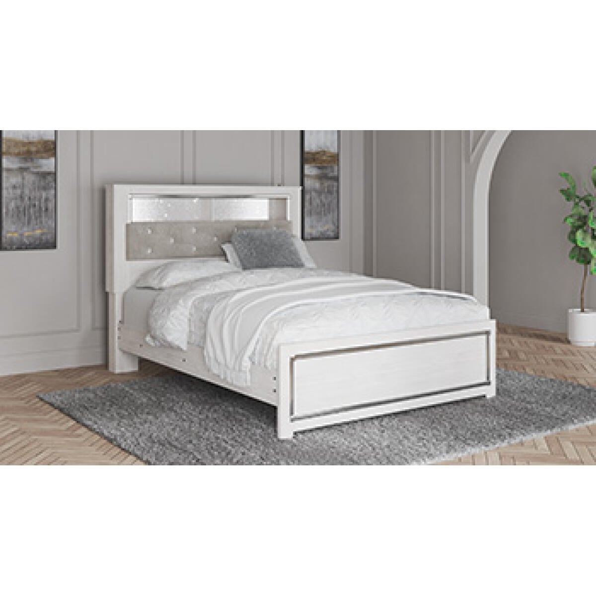 49430ee86b821007b4a0760896256f2d Altyra Queen Panel Bookcase Bed - Image 1