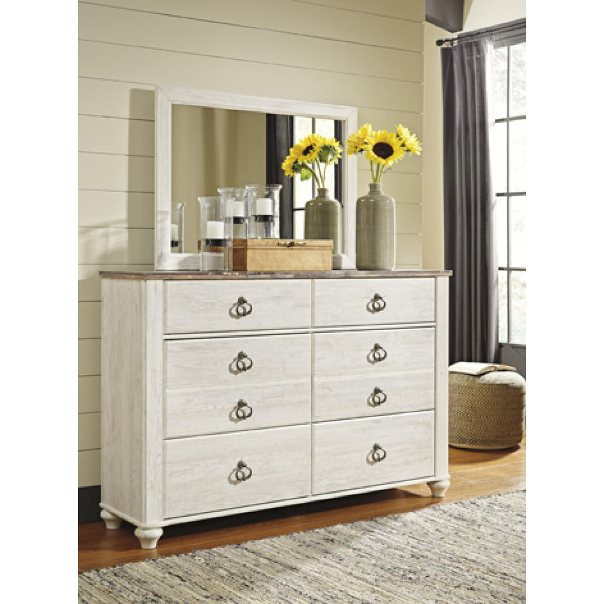 5094538a6dc617b1420af4e8292d06f8 Willowton Dresser and Mirror - Image 1