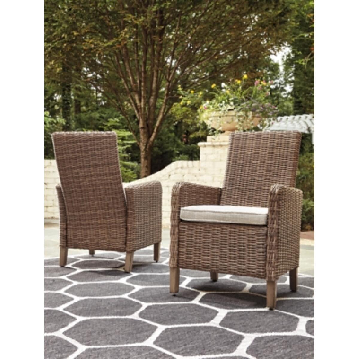 Beachcroft Outdoor Arm Chair with Cushion (Set of 2) Outdoor Dining Chairs Ashley Furniture 15