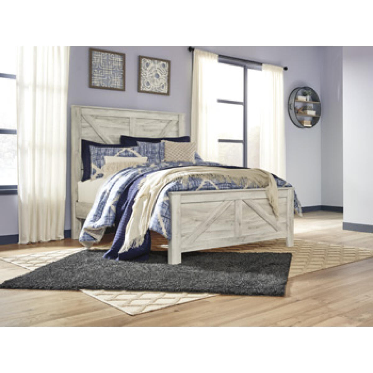 cad6c40352498c7144301fe05a157aaa Bellaby Queen Crossbuck Panel Bed - Image 1