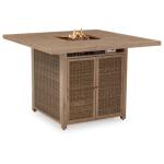 Walton Bridge Outdoor Bar Table with Fire Pit - Image 4