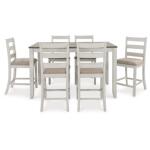 Skempton Counter Height Dining Table and Bar Stools (Set of 7) - Image 4