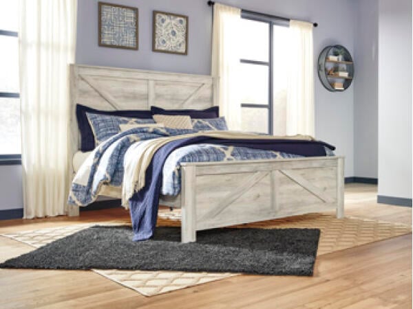 Bellaby King Crossbuck Panel Bed Beds Ashley Furniture