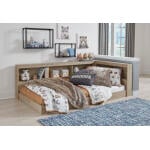 Oliah Twin Bookcase Storage Bed