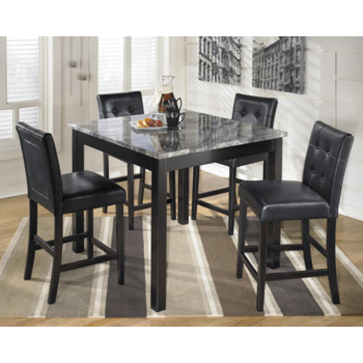 ac564fb86f7c3f985eae5dbe44715d14 Maysville Counter Height Dining Table and Bar Stools (Set of 5) - Image 1