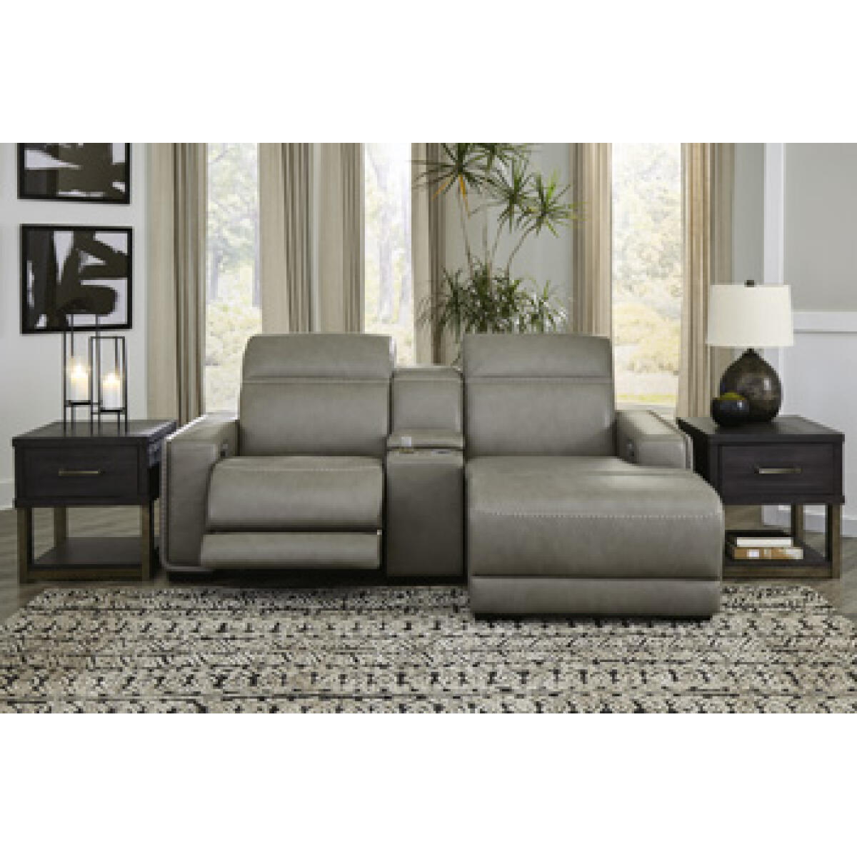 bc9d1f14b7d29842f4b79ec3ab0540aa Correze 3-Piece Power Reclining Sectional with Chaise - Image 1