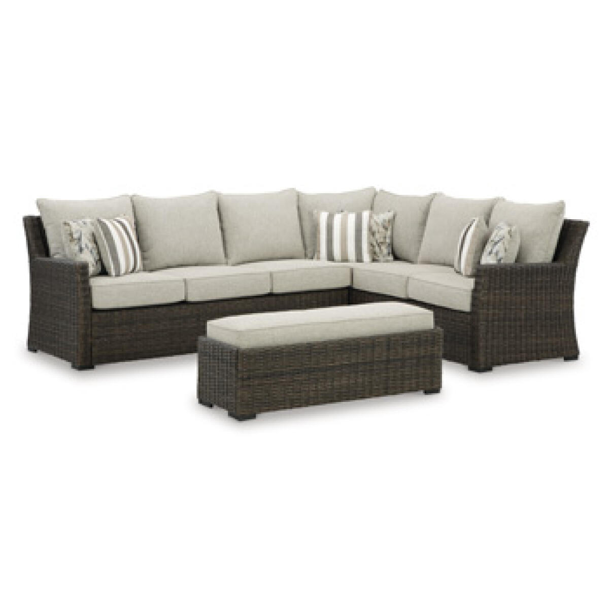 ce50d5ac62caf88e3e3b0b0a7da876c4 Brook Ranch Outdoor Sofa Sectional/Bench with Cushion (Set of 3) - Image 1
