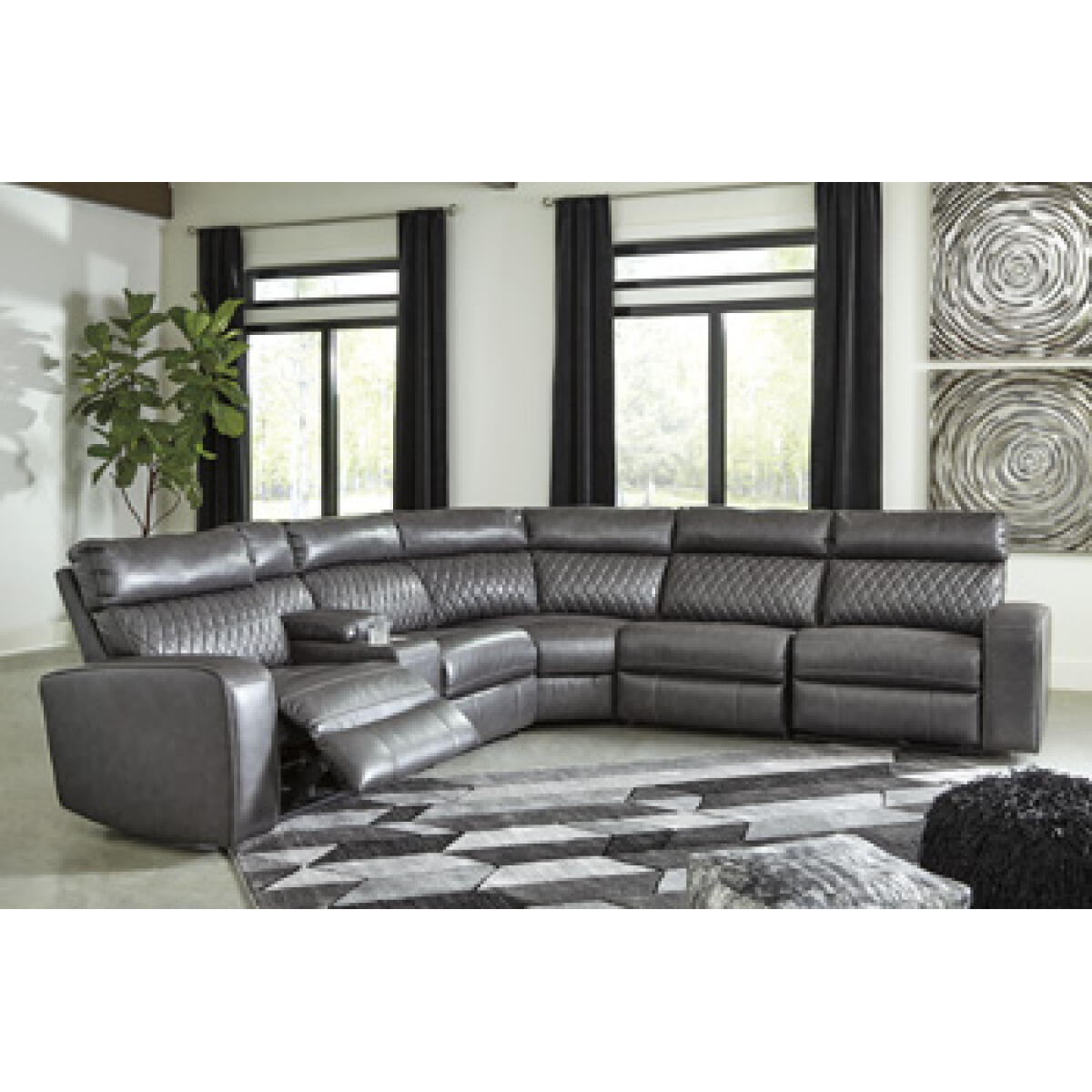 fbe99121f2d7d516797b901895dd7925 Samperstone 6-Piece Power Reclining Sectional - Image 1
