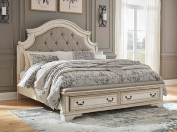 Realyn King Upholstered Storage Bed Beds Ashley Furniture 11