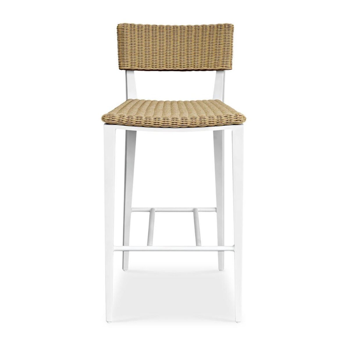 007d75fca5a77d9058e54b9c4b5de8f5 Calbas Outdoor Bar Stool, White - Image 1