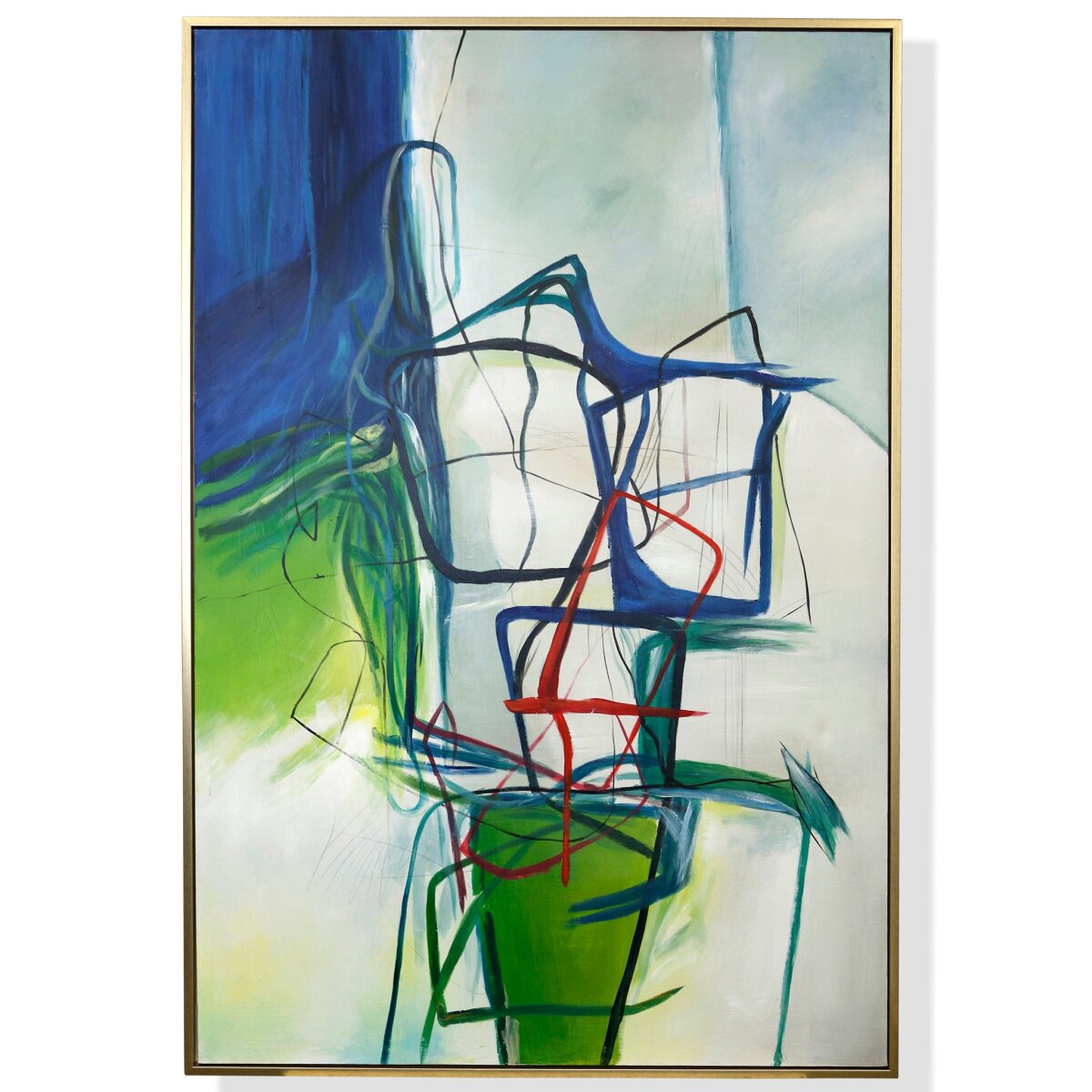 00bc1a518ba54e227d0881dafae2950e Manantial Framed Art | Hand Painted Abstract | 1.5 Inch Frame - Image 1