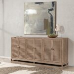 Jolen Solid Wood 6dr Buffet - Distressed Brown - Image 11