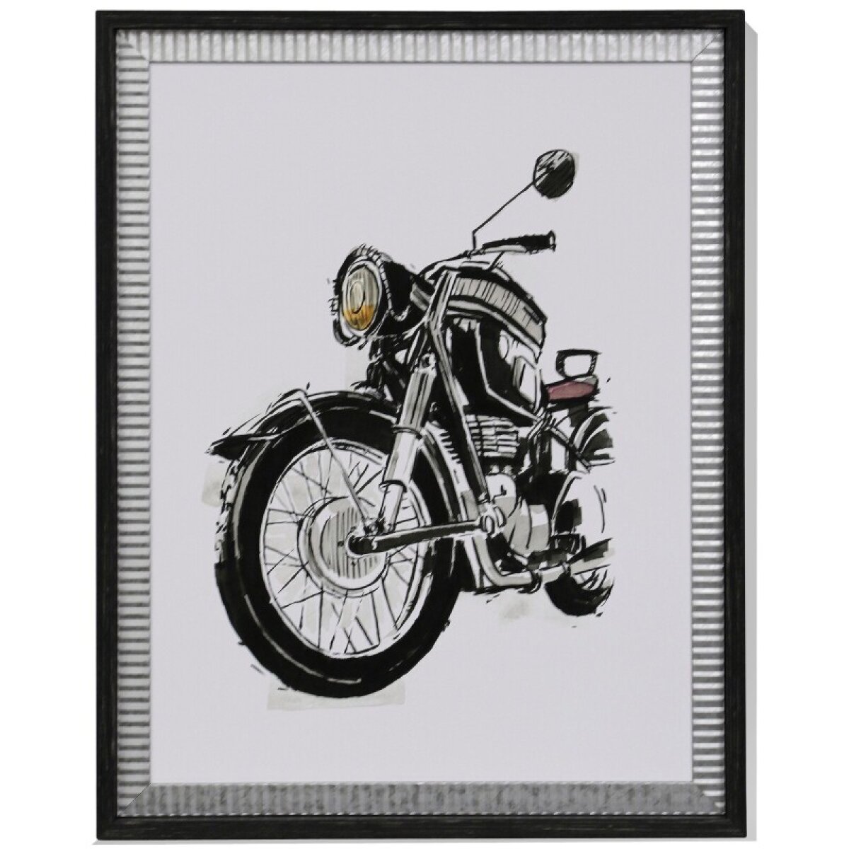 00d8cef409e2501d5bda0acc3b7bc9b3 Motorcycles In Ink Iv Framed Print Under Glass - Image 1