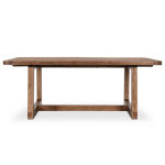 Lyra Pine Wood 80-110" Extension Dining Table Smoke Brown - Smoke Brown - Image 3