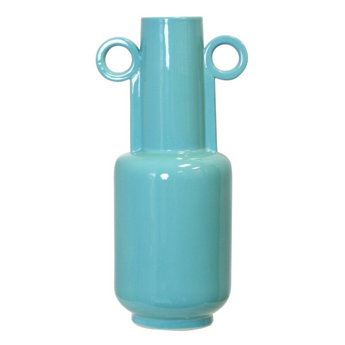 01018a2ff559190b32d3415443fefce9 Gloss Tiffany Blue Dann Foley Lifestyle Ceramic Vase - Image 1