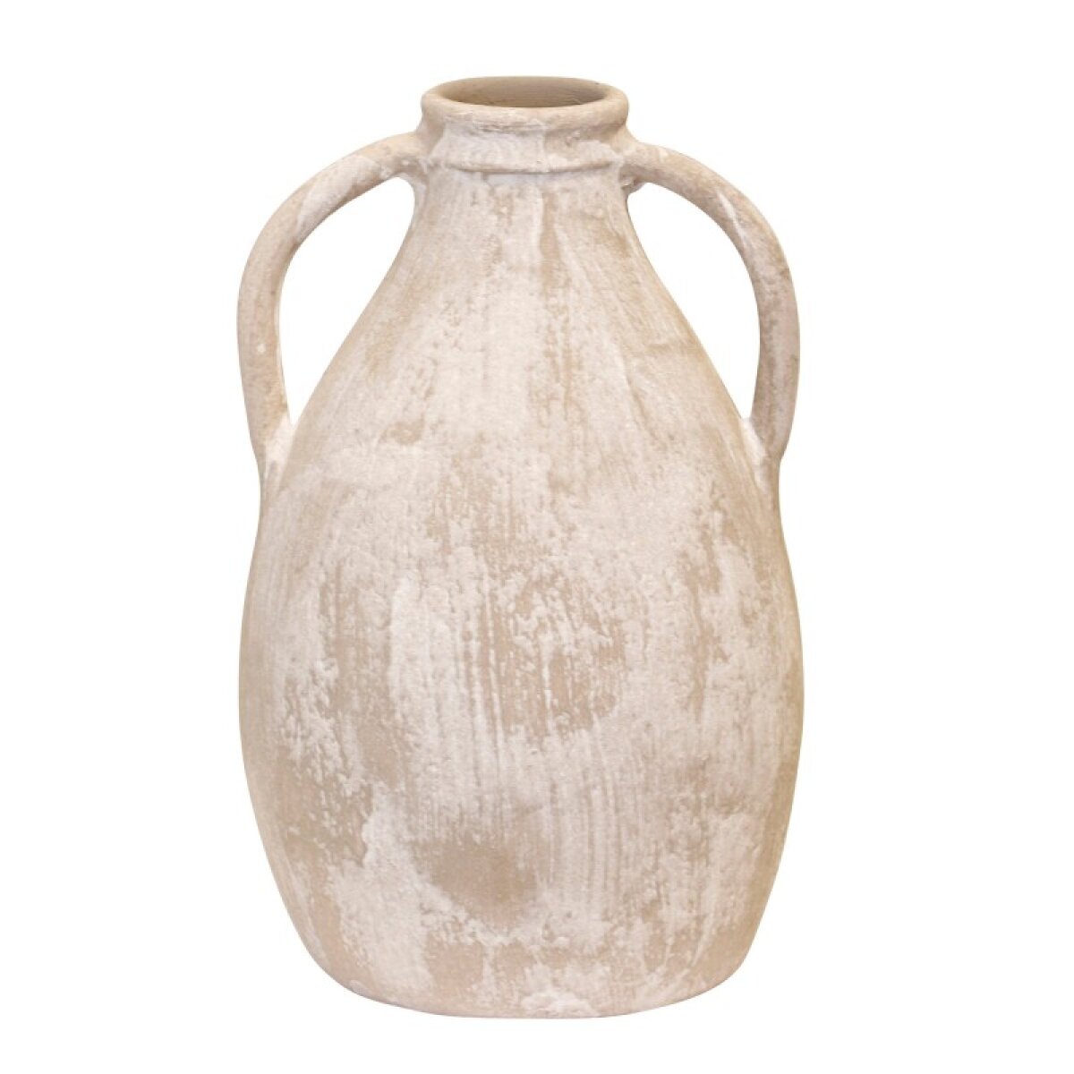 01a19e5449f6b9714aefde8f62f08f4b Dusty Brown Small Vase With Handles - Image 1