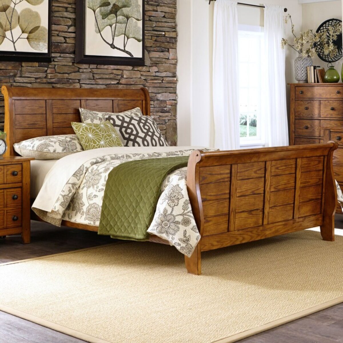 01d83186f2b91cdf38c849d76b024252 Grandpas Cabin King California Sleigh Bed - Image 1