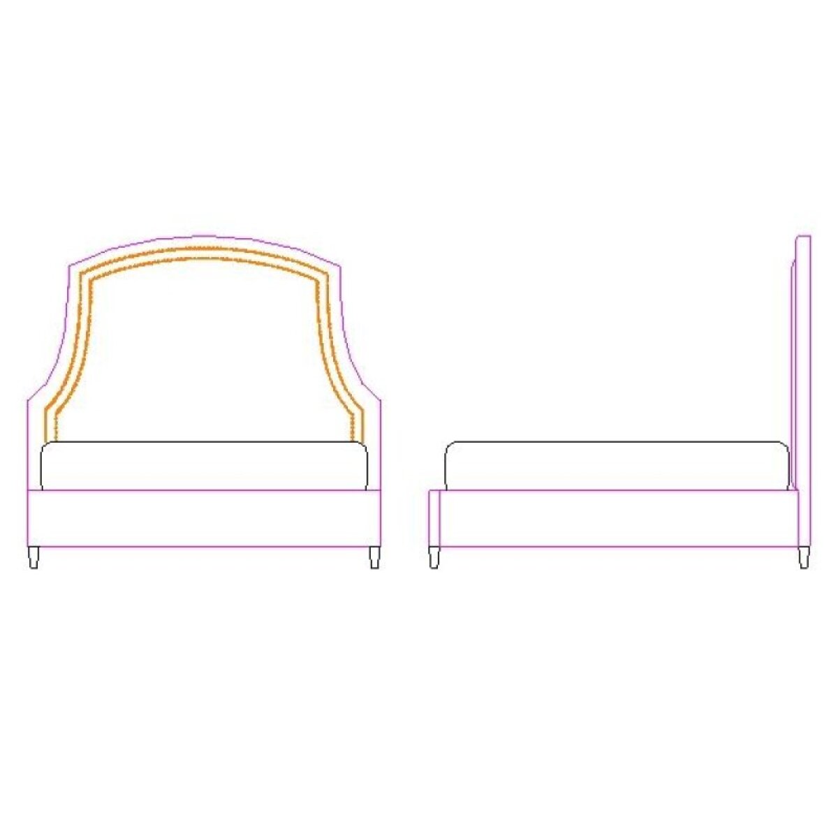 01e3f8b43d0447649fe5fc706e751cf9 Bayford Fabric Panel Bed King Footboard/Side Rails - Image 1