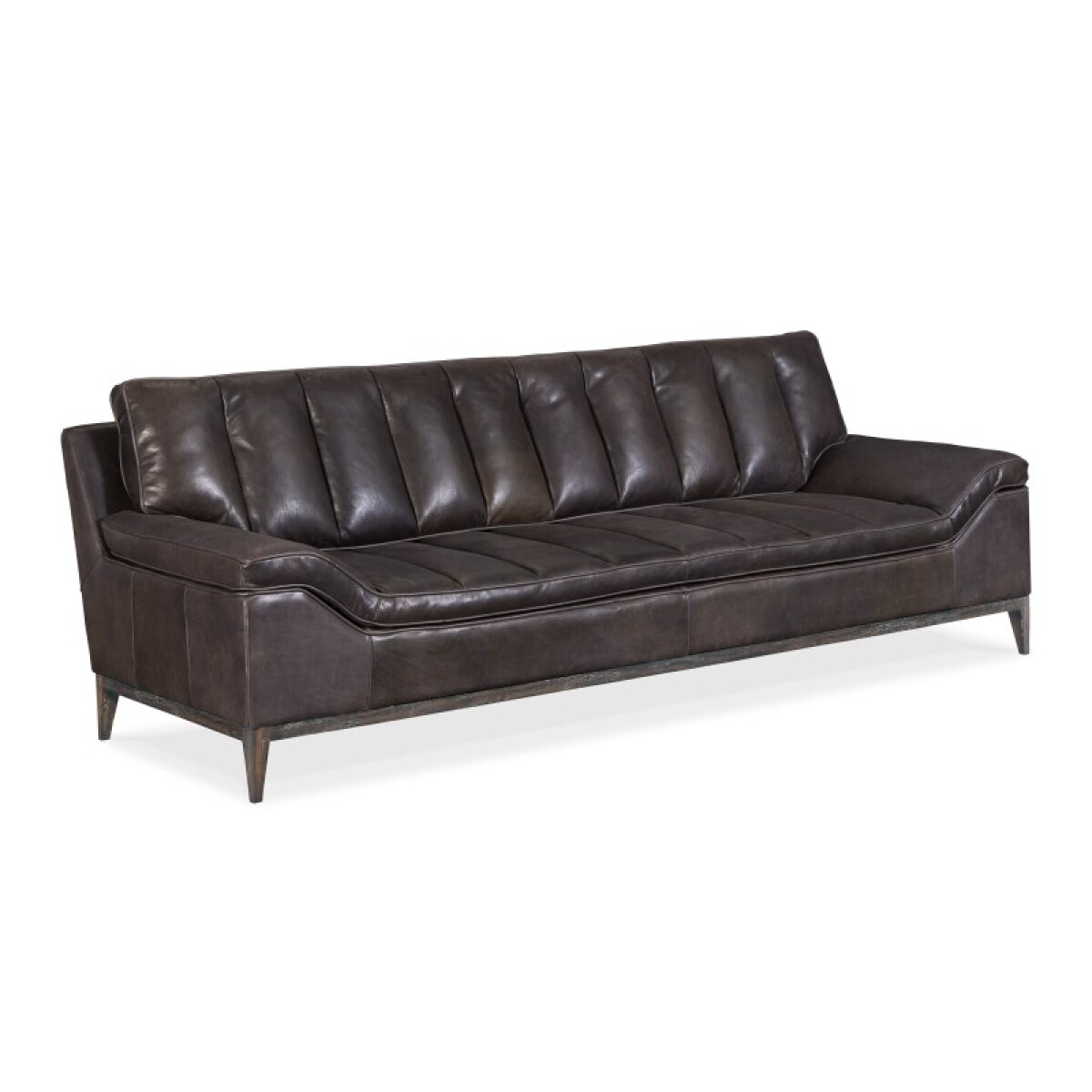 02b8ed65cf5166847f0317ab5d936c37 SS Living Room Kandor Leather Stationary Sofa - Image 1
