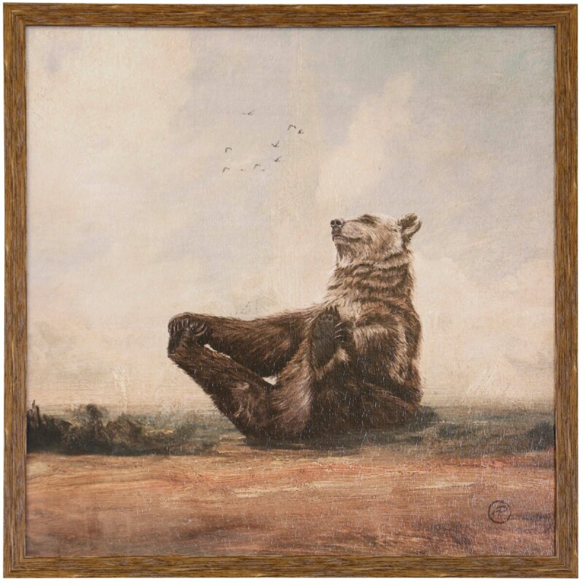 030aee66121d9f648982bda81dffa39f Yogi The Yoga Bear Textured Framed Print - Image 1