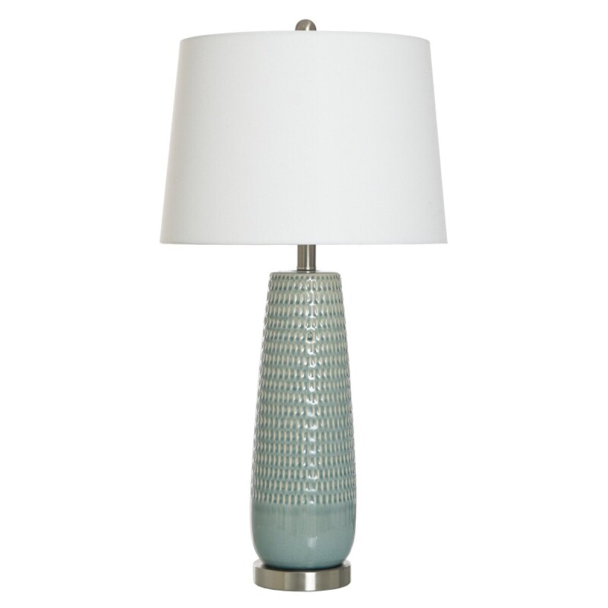 032b56ccf9855b902ba3f672fcc6678e Starlite Sage Ceramic Table Lamp Dimpled Luster Sage Finish 150 Watts - Image 1
