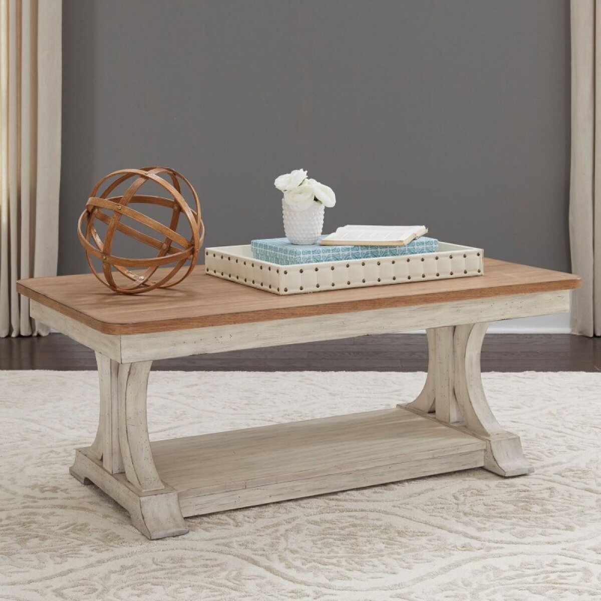 03a1818fc5b86654e4a5bd39c3d2d1f2 Farmhouse Reimagined Rectangular Cocktail Table - Image 1