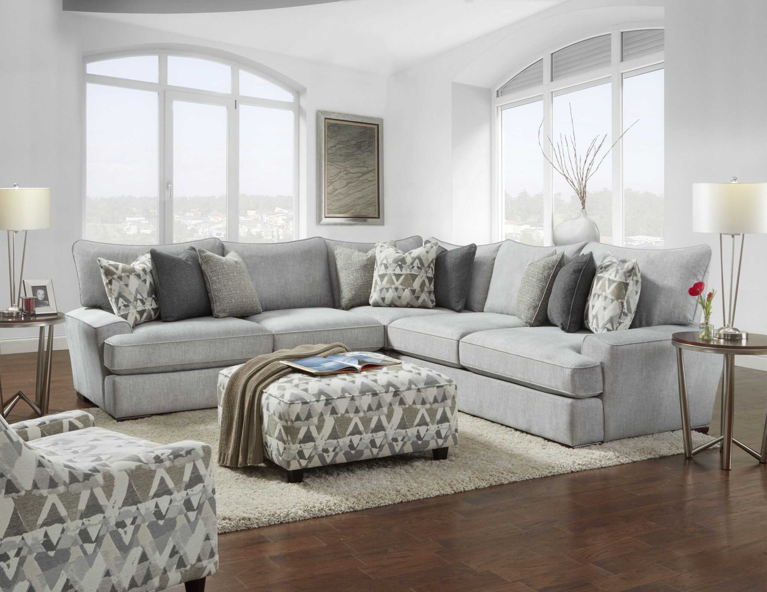03cfc564c00c4a01c1a4368eee6fae76 Alton Silver Sofa(Corner) - Image 1