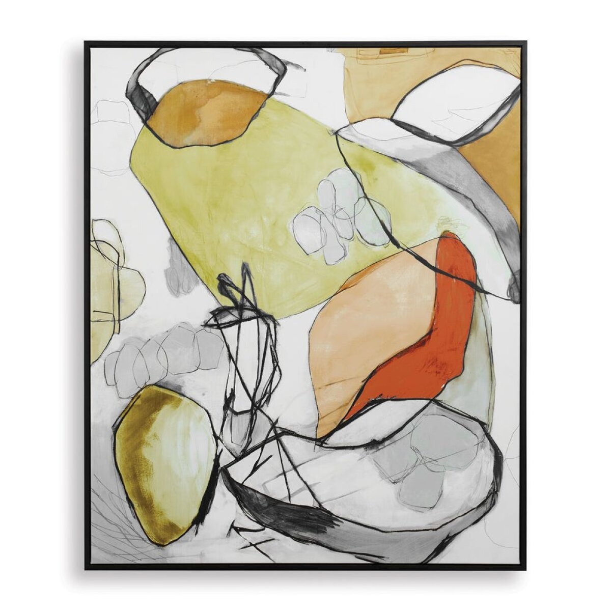 03ed841555eea45f6ecfcb966a218600 Charcoal Improvision Framed Canvas - Image 1