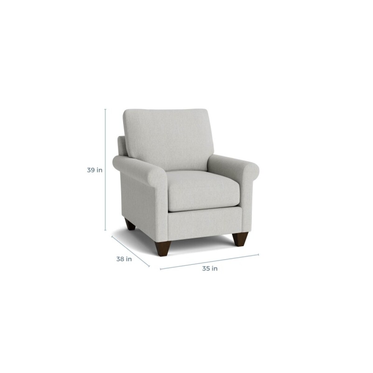 042e6cafea1641016e058309fb331f98 True Custom™ True CustomĀ® Roll Arm Accent Chair - Image 1