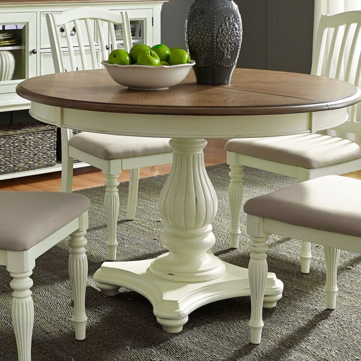 044c8091be7b7290e34d91963dda5ce8 Pedestal Table Set - Image 1