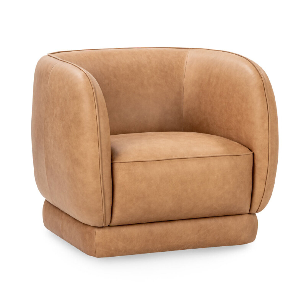 044f6fbfb8345ac4c47185fb4ec82e57 Rinner Leather Accent Chair - Tan - Image 1