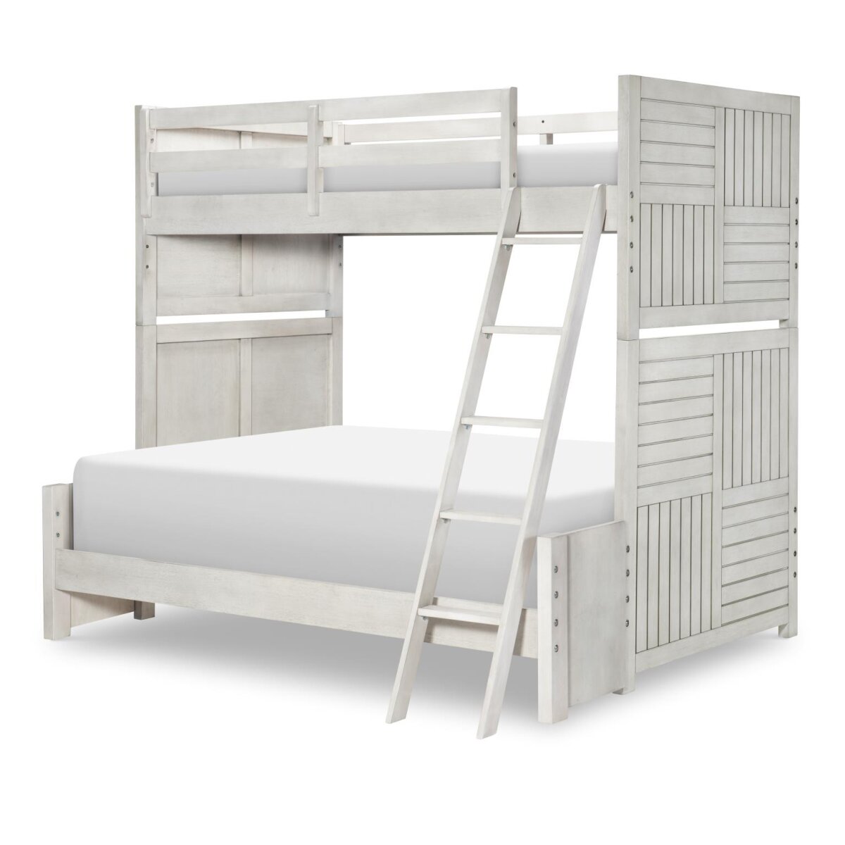04fba4a119605deb29a30ef548cfc4c1 Complete Twin Over Full Bunk Bed Stone Path Gray Finish - Image 1