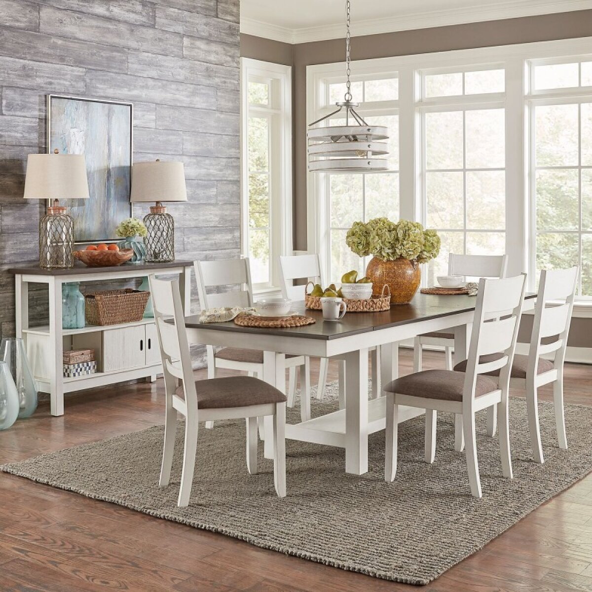 05005bfdc7d17a9d2c3170c8faa1556b Brook Bay Optional 7 Piece Trestle Table Set - Image 1