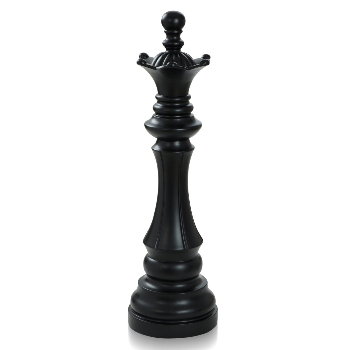 059823571f7c502ed75021649ff9ea35 Queen Chess Piece- Black | Matte Black Finish On Resin - Image 1
