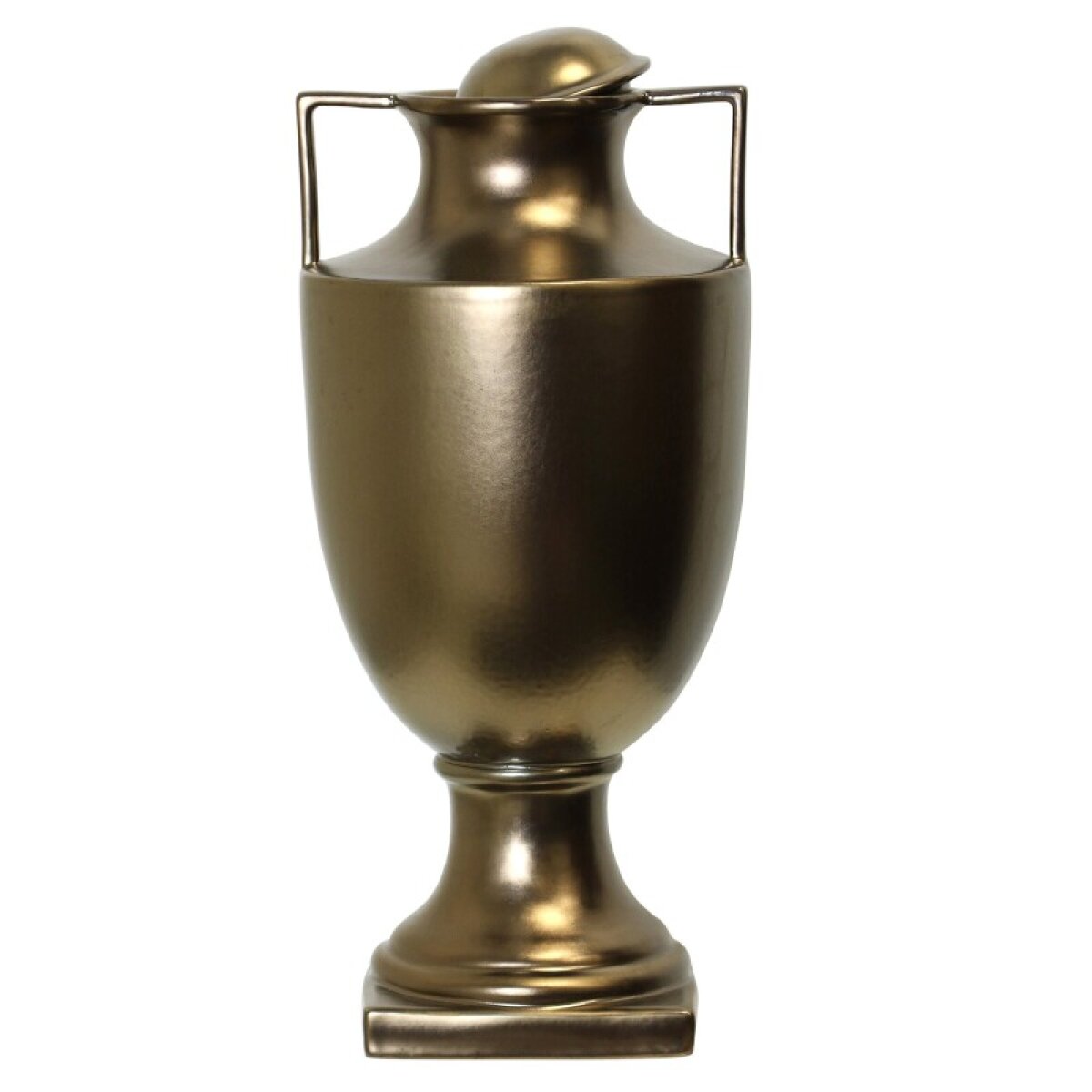 06433aa1fe85004253f43071cbf5e387 Bronze Metallic Dann Foley Lifestyle Ceramic Urn With Lid - Image 1
