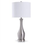 Brushed Steel Touch Lamp Brushed Steel Transitional Metal Touch Table Lamp