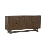 Lyra Solid Wood 4dr Buffet - Smoke Brown - Image 6