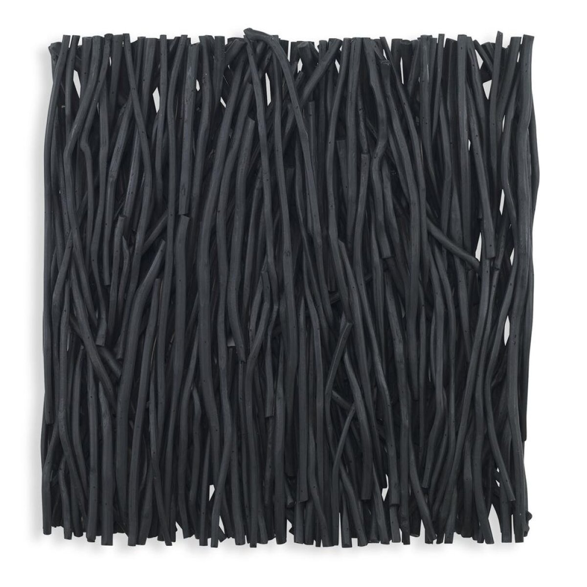 066394ffe8ccba88cc29e4de3ccd7692 Gathered Teak Square Wood Wall Decor, Black - Image 1