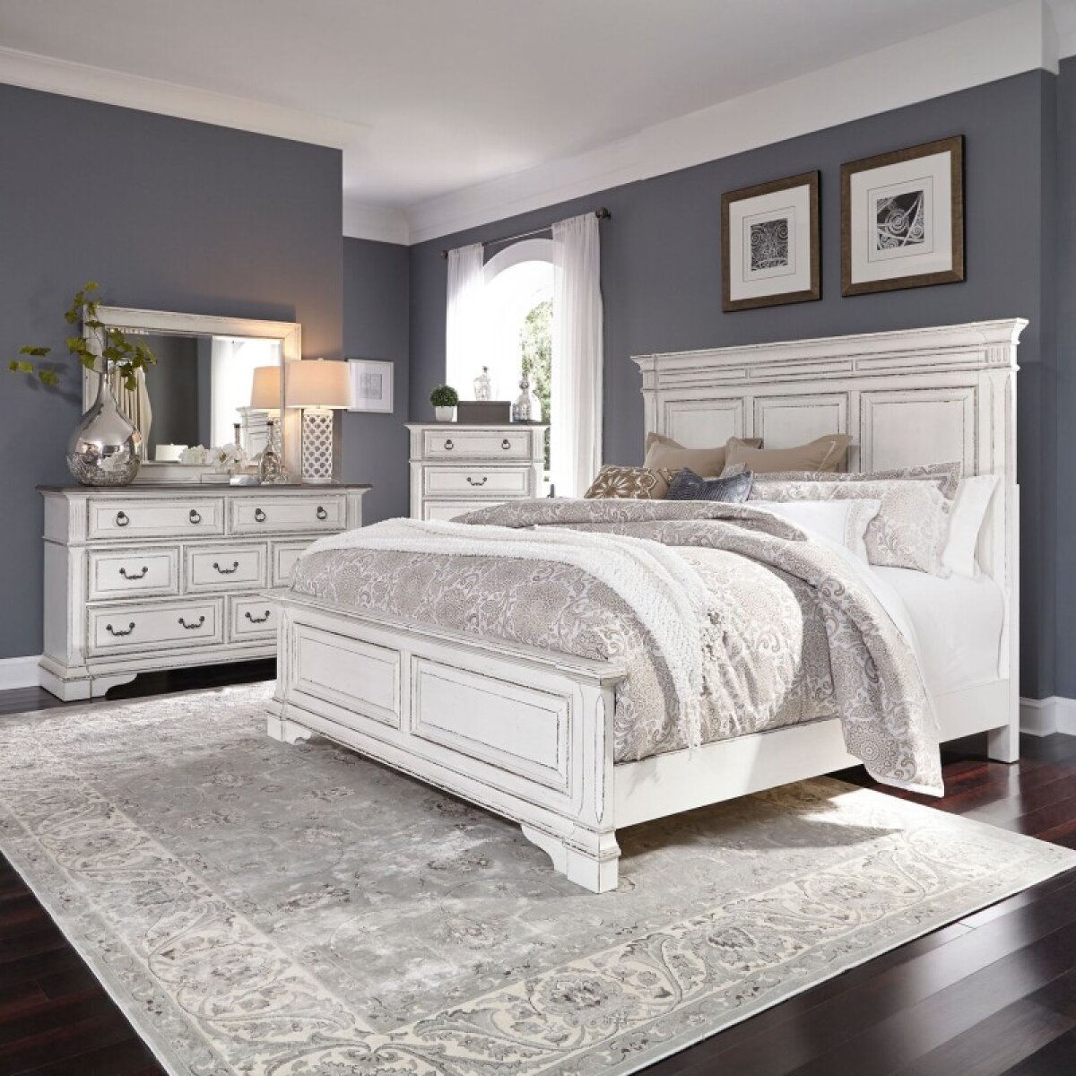 068a80440fa363462a03e55d4e9c173b King California Panel Bed, Dresser & Mirror, Chest - Image 1