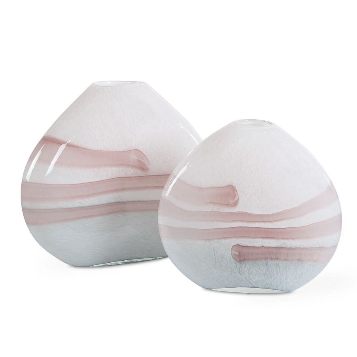 0715680520ea61d39fba95f1b9a28d2c Blush Swirl, Vases, S/2 - Image 1
