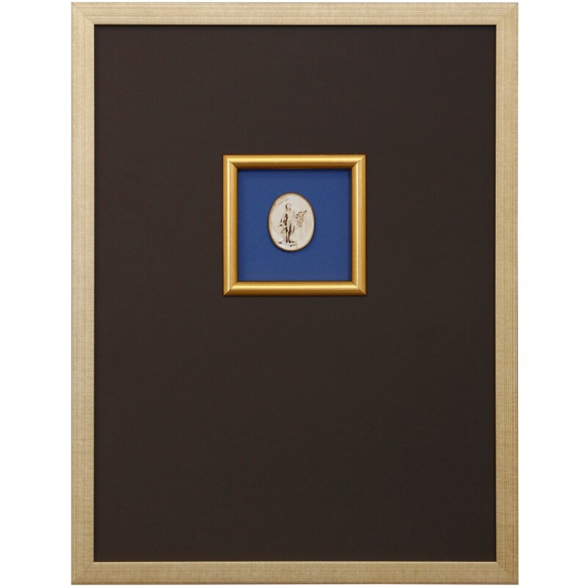 071f6f8aa329a4a1a8222cf6d3a4e5bd Dann Foley Lifestyle Oval Figure Medallion Framed Print Under Glass - Image 1