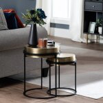 Hudson Textured Brass Nesting Tables - Image 5